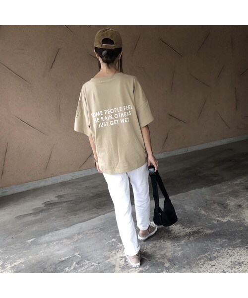 copine（コピン）の「4月13日再入荷！大人気シリーズNEWカラー登場！ポケット付きバックロゴtシャツ (3color)【クリックポスト対象商品】（Tシャツ/カットソー・レディース・その他）」の12枚目の写真