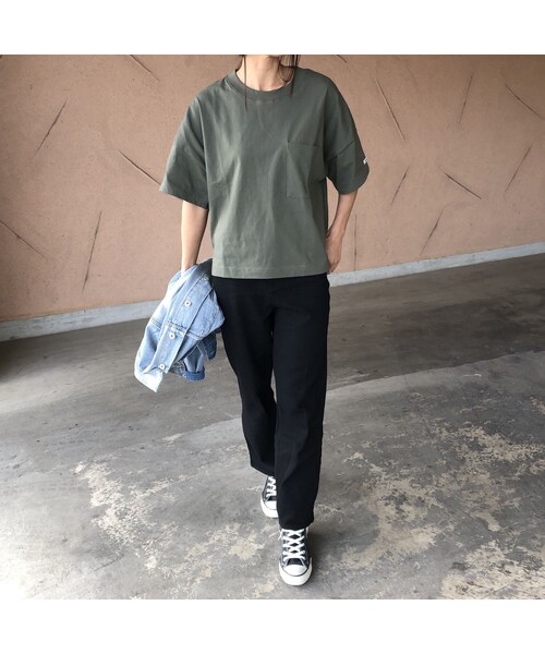 copine（コピン）の「4月13日再入荷！大人気シリーズNEWカラー登場！ポケット付きバックロゴtシャツ (3color)【クリックポスト対象商品】（Tシャツ/カットソー・レディース・その他）」の4枚目の写真