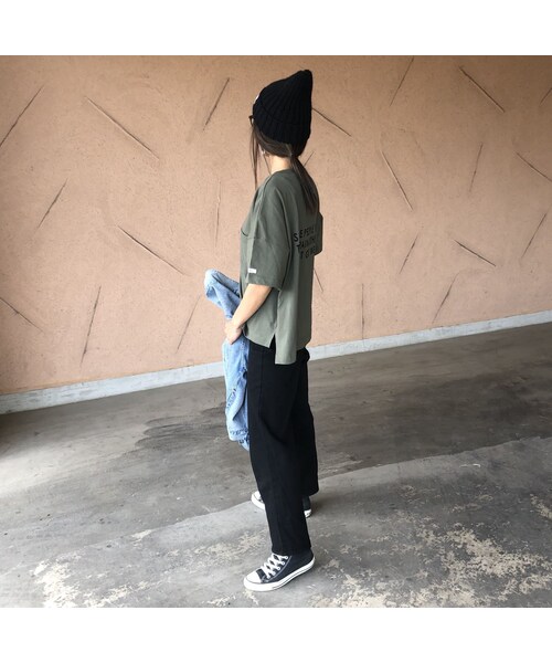 copine（コピン）の「4月13日再入荷！大人気シリーズNEWカラー登場！ポケット付きバックロゴtシャツ (3color)【クリックポスト対象商品】（Tシャツ/カットソー・レディース・その他）」の5枚目の写真