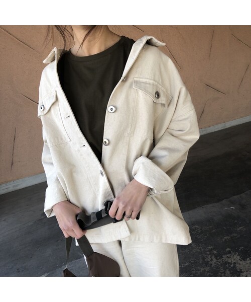 copine（コピン）の「ゆるっと大人カジュアルスタイル！デニムCPOジャケット(2color)（デニムジャケット・レディース・その他）」の10枚目の写真