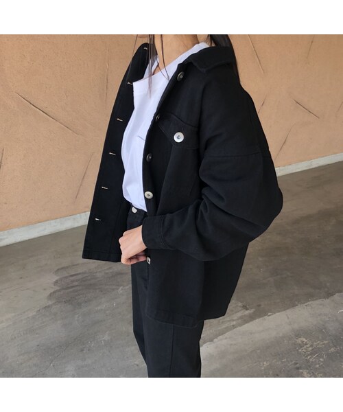 copine（コピン）の「ゆるっと大人カジュアルスタイル！デニムCPOジャケット(2color)（デニムジャケット・レディース・その他）」の5枚目の写真