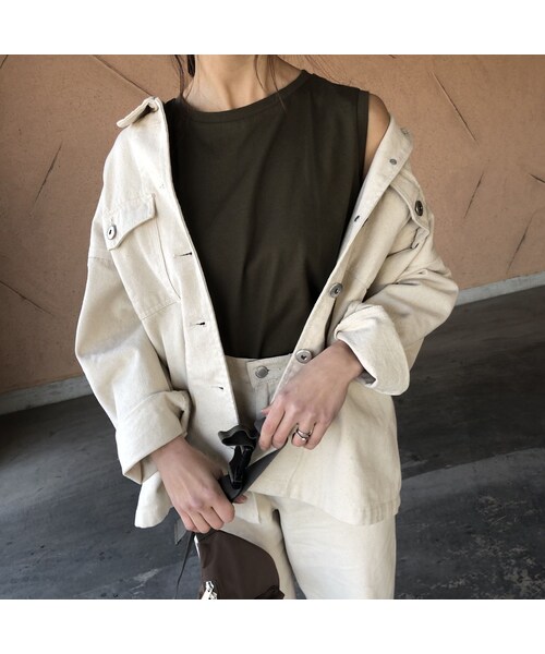 copine（コピン）の「ゆるっと大人カジュアルスタイル！デニムCPOジャケット(2color)（デニムジャケット・レディース・その他）」の9枚目の写真