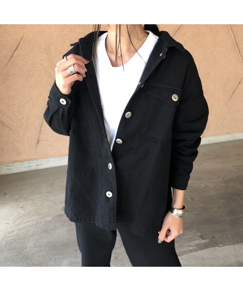 copine（コピン）の「ゆるっと大人カジュアルスタイル！デニムCPOジャケット(2color)（デニムジャケット・レディース・その他）」の4枚目の写真