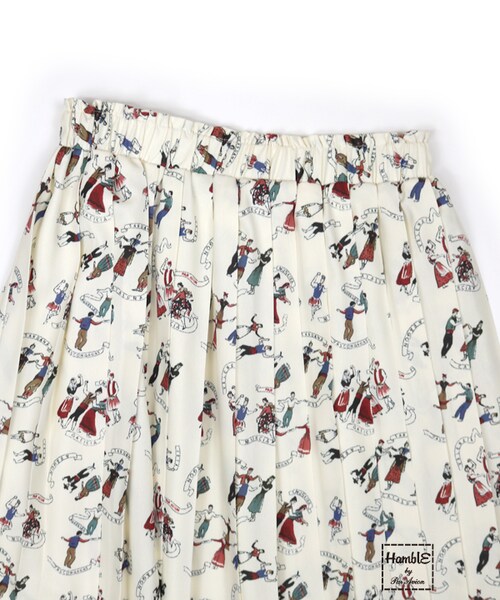 paravion（パラビオン）の「踊り柄プリーツスカート（スカート・レディース・オフ/ブラック・ONE）」の7枚目の写真