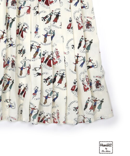 paravion（パラビオン）の「踊り柄プリーツスカート（スカート・レディース・オフ/ブラック・ONE）」の8枚目の写真