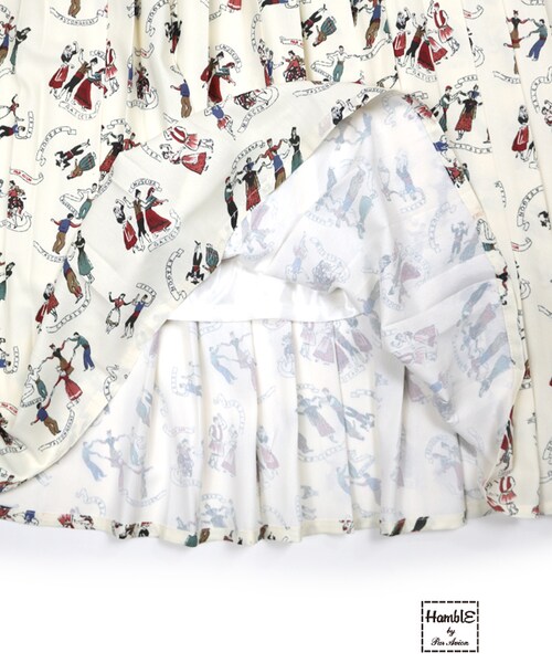 paravion（パラビオン）の「踊り柄プリーツスカート（スカート・レディース・オフ/ブラック・ONE）」の9枚目の写真