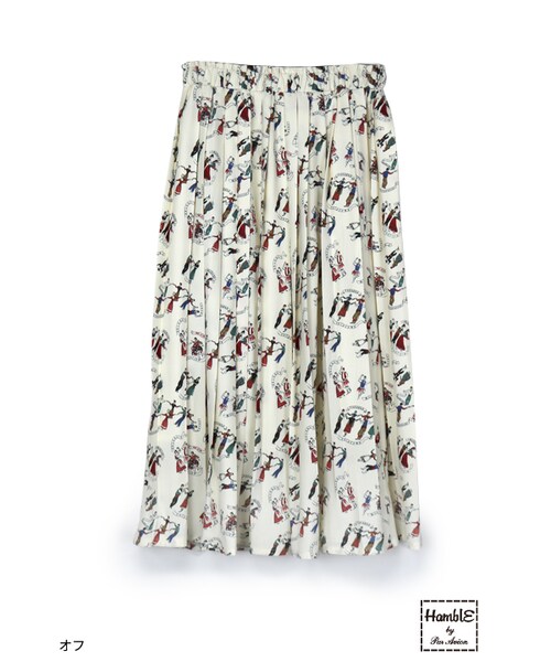 paravion（パラビオン）の「踊り柄プリーツスカート（スカート・レディース・オフ/ブラック・ONE）」の12枚目の写真