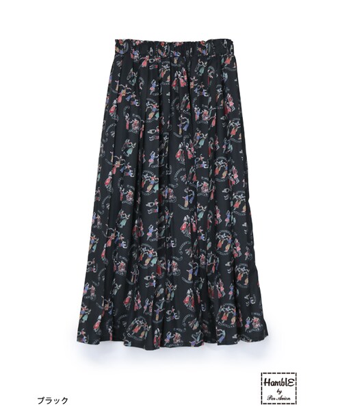 paravion（パラビオン）の「踊り柄プリーツスカート（スカート・レディース・オフ/ブラック・ONE）」の10枚目の写真