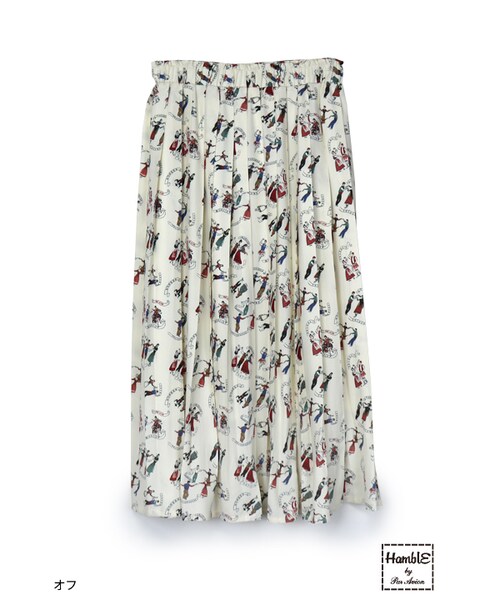 paravion（パラビオン）の「踊り柄プリーツスカート（スカート・レディース・オフ/ブラック・ONE）」の11枚目の写真