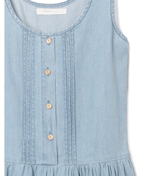 LOVFEE（ラッフィ）の「La petite 花邊裙襬牛仔無袖洋裝（ワンピース/ドレス・レディース・淺藍・S/M/L）」の3枚目の写真