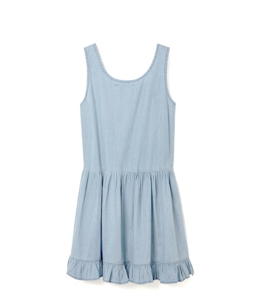 LOVFEE（ラッフィ）の「La petite 花邊裙襬牛仔無袖洋裝（ワンピース/ドレス・レディース・淺藍・S/M/L）」の2枚目の写真