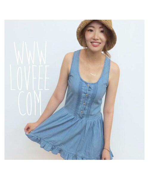 LOVFEE（ラッフィ）の「La petite 花邊裙襬牛仔無袖洋裝（ワンピース/ドレス・レディース・淺藍・S/M/L）」の4枚目の写真