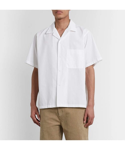 nanamica（ナナミカ）の「Nanamica Wind Camp-Collar Cotton-Blend Shirt（シャツ/ブラウス・メンズ・White・S/M/L/XL）」の2枚目の写真