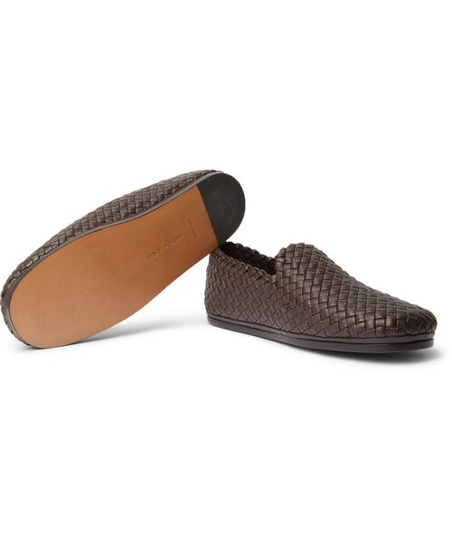 BOTTEGA VENETA（ボッテガヴェネタ）の「Bottega Veneta Intrecciato Leather Loafers（その他シューズ・メンズ・Brown・Eu 41/Eu 42/Eu 43/Eu 44/Eu 45/Eu 46）」の4枚目の写真