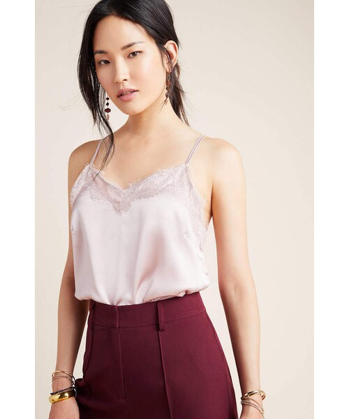 Anthropologie（アンソロポロジー）の「Anthropologie Mirabel Lace Cami（キャミソール・レディース・Black/Pink・L/S）」の2枚目の写真
