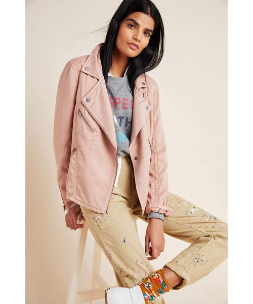 Marrakech(マラケシュ)の「Marrakech Ronika Draped Moto Jacket(ジャケット/アウター・レディース・Green/Pink・XS/S/M/L/XL/Xs P/S P/M P/L P/Xl P/1 X/2 X/3 X)」の2枚目の写真