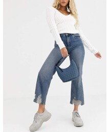 Stradivarius straight jeans with rips