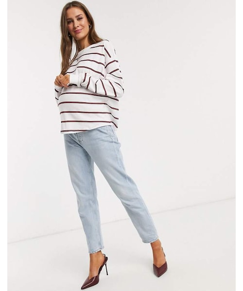 asos（エイソス）の「Asos Maternity ASOS DESIGN Maternity boxy long sleeve crop