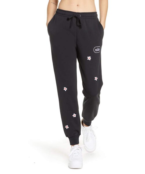 nike floral embroidered sweatpants