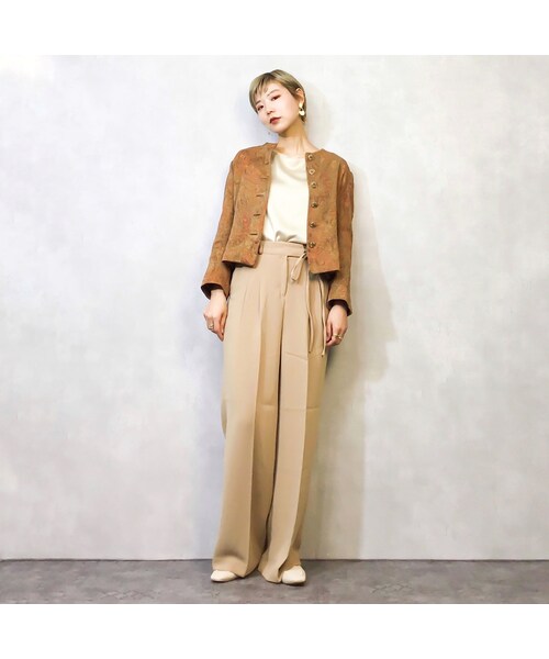 USED（ユーズド）の「viean moins  vintage  flower jacket-941-3（ノーカラージャケット・レディース・その他）」の3枚目の写真