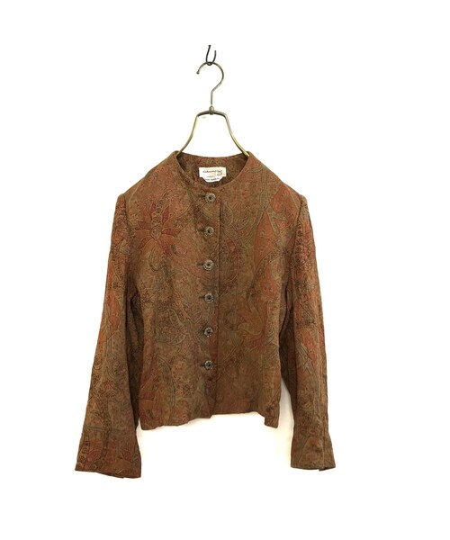 USED（ユーズド）の「viean moins  vintage  flower jacket-941-3（ノーカラージャケット・レディース・その他）」の5枚目の写真