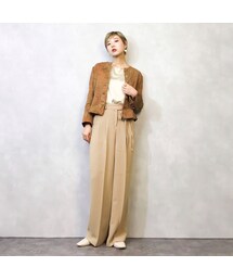 USED | viean moins  vintage  flower jacket-941-3(ノーカラージャケット)