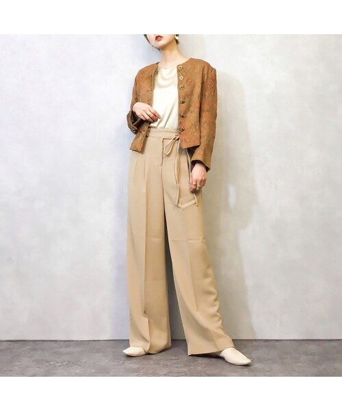 USED（ユーズド）の「viean moins  vintage  flower jacket-941-3（ノーカラージャケット・レディース・その他）」の2枚目の写真