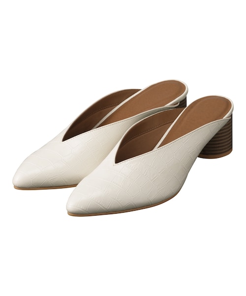 GU(ジーユー)の「Vカットミュール+X(サンダル・レディース・32BEIGE・XL)」の1枚目の写真