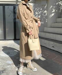 DHOLIC | ベルト付シングルトレンチコート(トレンチコート)
