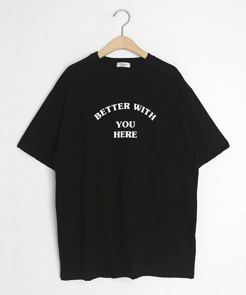 DHOLIC（ディーホリック）の「半袖レタリングTシャツ（Tシャツ/カットソー・レディース・ベージュ/ホワイト/ピンク/ブラック・FREE）」の3枚目の写真