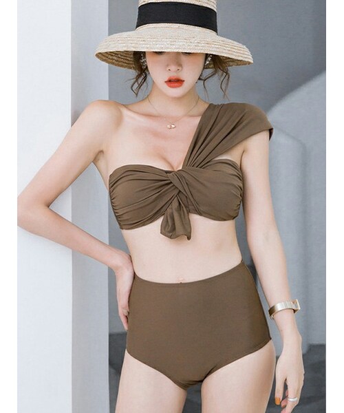 CICIBELLA（シーシーベラ）の「ビキニ2点セット2055（水着・レディース・ブラック/ブラウン/ホワイト/ピンク・M/L/XL）」の4枚目の写真