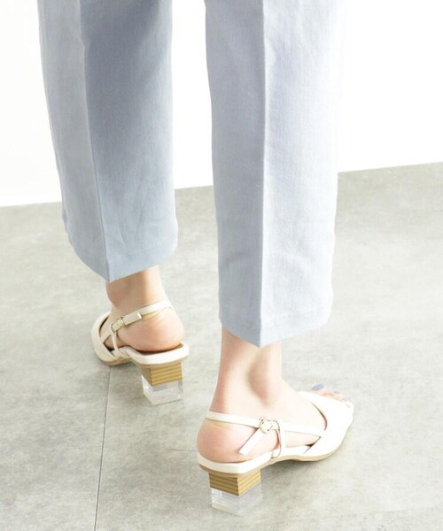 OZOC（オゾック）の「[洗える]ハイウエストパンツ（パンツ・レディース・ベージュ(052)/サックス(090)・38(M)）」の14枚目の写真