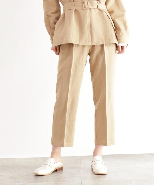 OZOC（オゾック）の「[洗える]ハイウエストパンツ（パンツ・レディース・ベージュ(052)/サックス(090)・38(M)）」の16枚目の写真