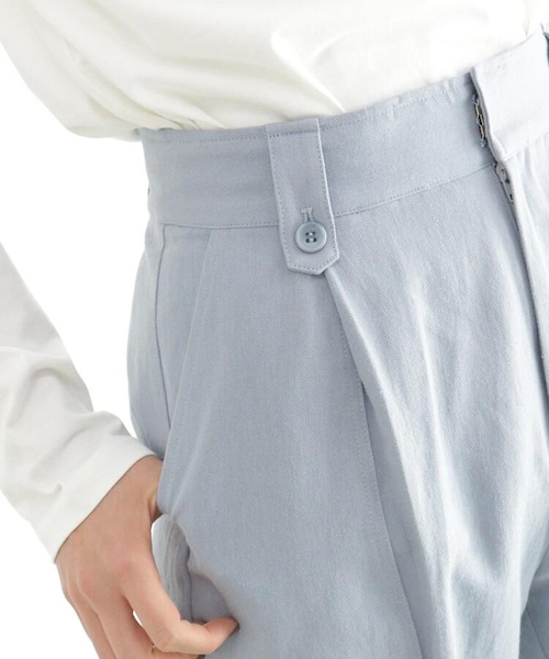 OZOC（オゾック）の「[洗える]ハイウエストパンツ（パンツ・レディース・ベージュ(052)/サックス(090)・38(M)）」の9枚目の写真