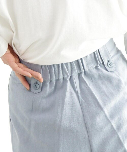 OZOC（オゾック）の「[洗える]ハイウエストパンツ（パンツ・レディース・ベージュ(052)/サックス(090)・38(M)）」の11枚目の写真