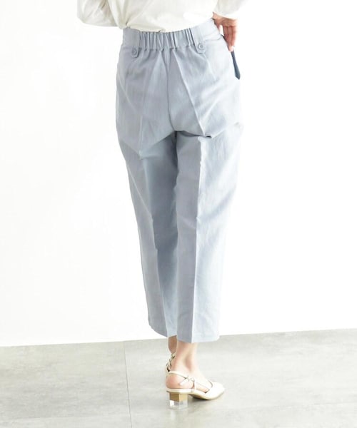 OZOC（オゾック）の「[洗える]ハイウエストパンツ（パンツ・レディース・ベージュ(052)/サックス(090)・38(M)）」の8枚目の写真