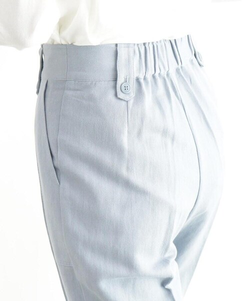 OZOC（オゾック）の「[洗える]ハイウエストパンツ（パンツ・レディース・ベージュ(052)/サックス(090)・38(M)）」の12枚目の写真