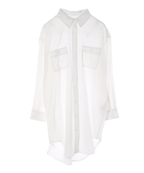 AMERICAN HOLIC（アメリカンホリック）の「Wポケットドレープシャツチュニック（ワンピース/ドレス・オフホワイト/ベージュ/ネイビー・M/L）」の15枚目の写真