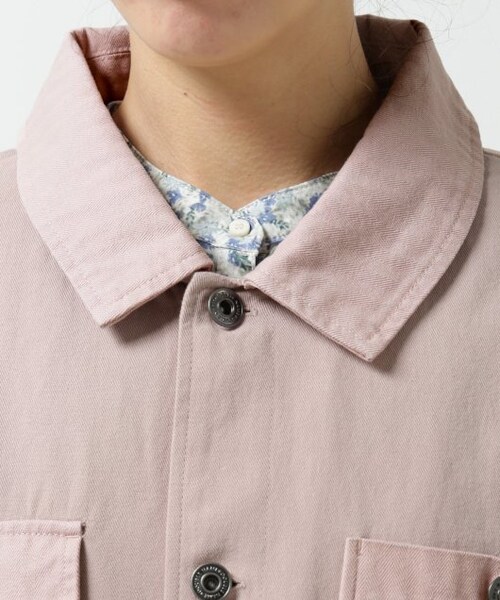 DOUBLE NAME(ダブルネーム)の「微配色異素材ブルゾン(ジャケット/アウター・レディース・ピンク/ベージュ/生成・FREE)」の10枚目の写真