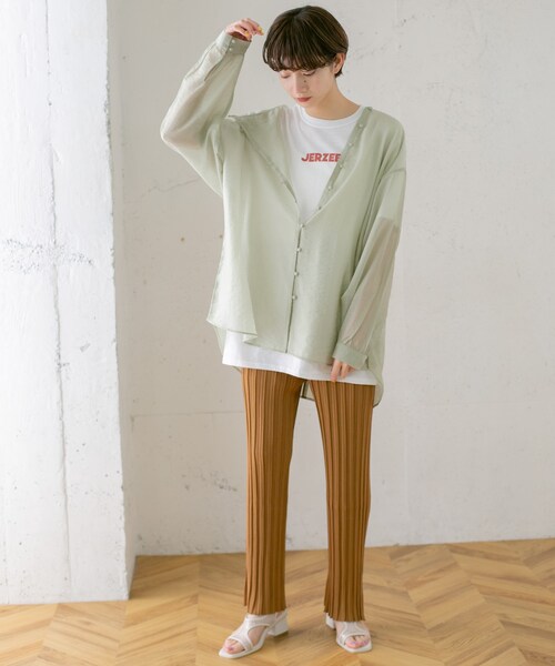 KBF（ケイビーエフ）の「シースルーアシンメトリーシャツ（）」 - WEAR