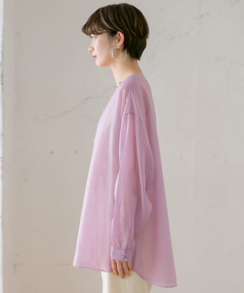 ❤️ENFOLDアシンメトリーシャツ(ピンク) allureville（アルアバイル）の「アシンメトリーラップシャツ
