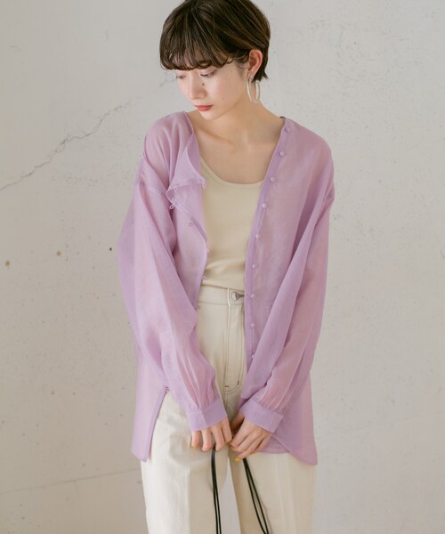 ❤️ENFOLDアシンメトリーシャツ(ピンク) ENFOLD アシンメトリーカラーシャツ ピンク 36