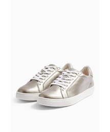 TOPSHOP | Topshop CABO Silver Lace Up Trainers (スニーカー)
