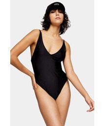 Topshop IDOL Black Cut Out Belted Swimsuit