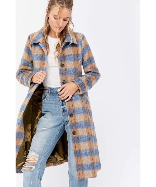 Urban outfitters plaid coat Outlet