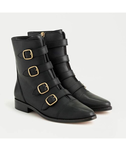 J.CREW（ジェイクルー）の「J.Crew Multibuckle leather short boots（ブーツ）」 WEAR