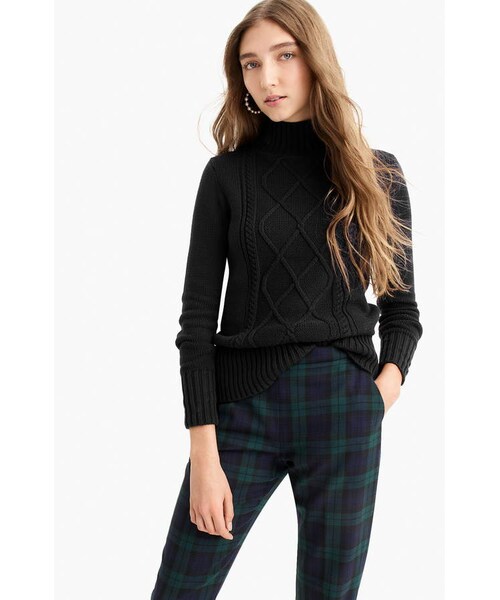 J.CREW（ジェイクルー）の「J.Crew Mock Neck Center Cable Knit Sweater（ニット/セーター