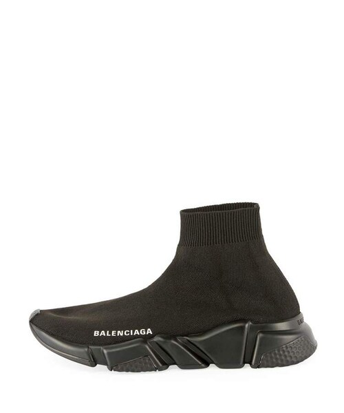 BALENCIAGA（バレンシアガ）の「Balenciaga Speed Stretch-Knit High-Top Trainers（スニーカー・レディース・Black・9b / 39eu/10b / 40eu/7b / 37eu/6b / 36eu/8b / 38eu/5b / 35eu）」の3枚目の写真