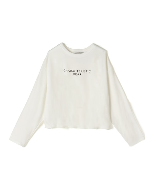 Grl グレイル の フロントロゴショート丈ロングtシャツ Tシャツ カットソー Wear