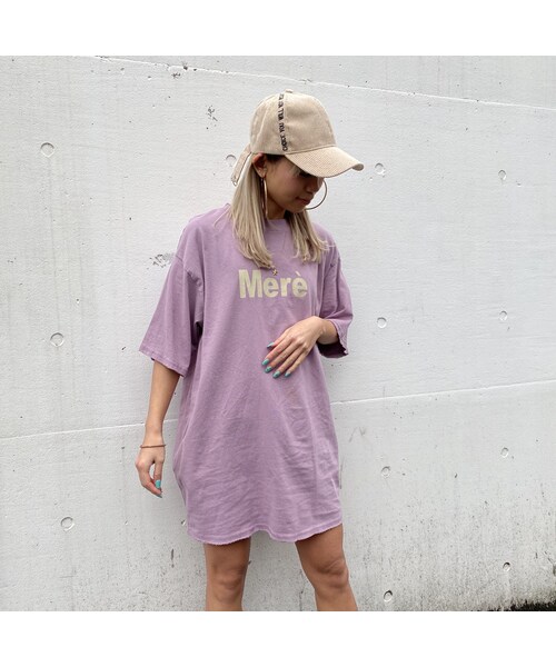 no brand(ノーブランド)の「BIGカサカサT「Mere」(Tシャツ/カットソー・レディース・その他)」の1枚目の写真